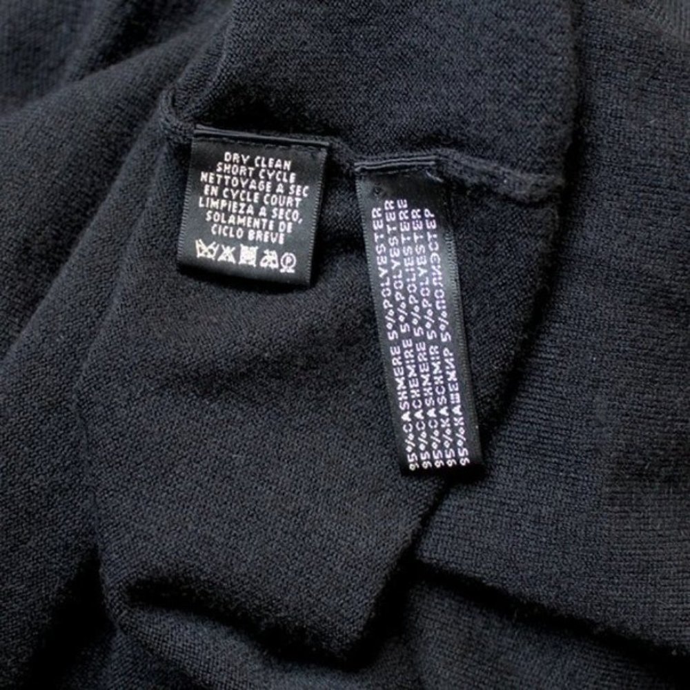 Ralph Lauren Black Label Cashmere Sweater Off the Shoulder Twisted Wide Neck - Picture 8 of 8